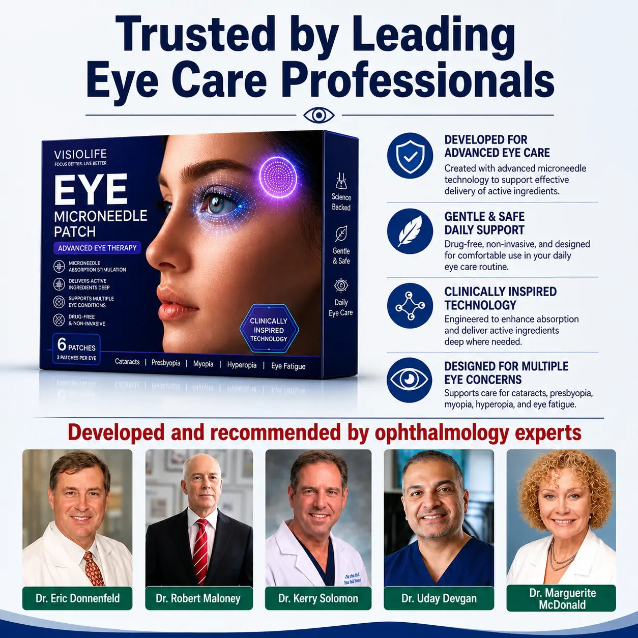 Visiolife™ Transdermal Vision-Repair Eye Microneedle Patch✅(Suitable for presbyopia, dry eye syndrome, glaucoma, and cataracts)