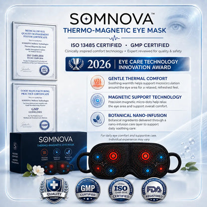 SOMNOVA™ Thermo-Magnetic Eye Mask✅Suitable for presbyopia, dry eye syndrome, eye floaters, glaucoma, and cataracts