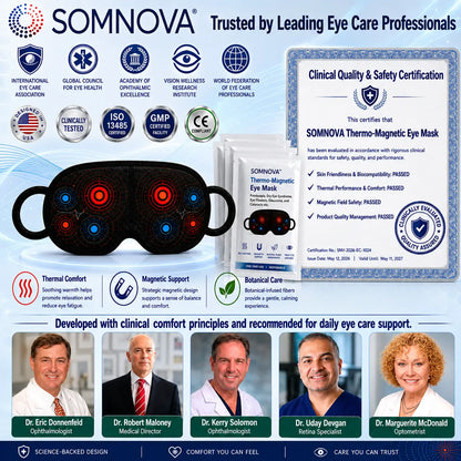 SOMNOVA™ Thermo-Magnetic Eye Mask✅Suitable for presbyopia, dry eye syndrome, eye floaters, glaucoma, and cataracts