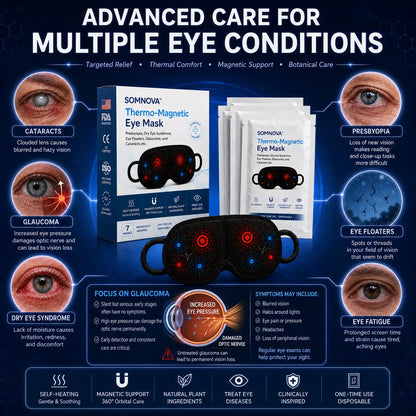 SOMNOVA™ Thermo-Magnetic Eye Mask✅Suitable for presbyopia, dry eye syndrome, eye floaters, glaucoma, and cataracts