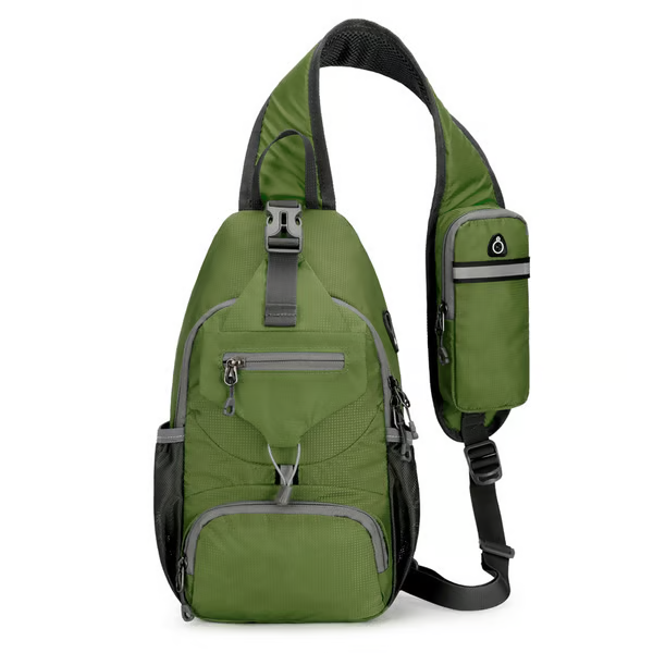 ✨Perfect for Hiking and Traveling✨Packable Small Crossbody Sling Backpack with Side Pouch