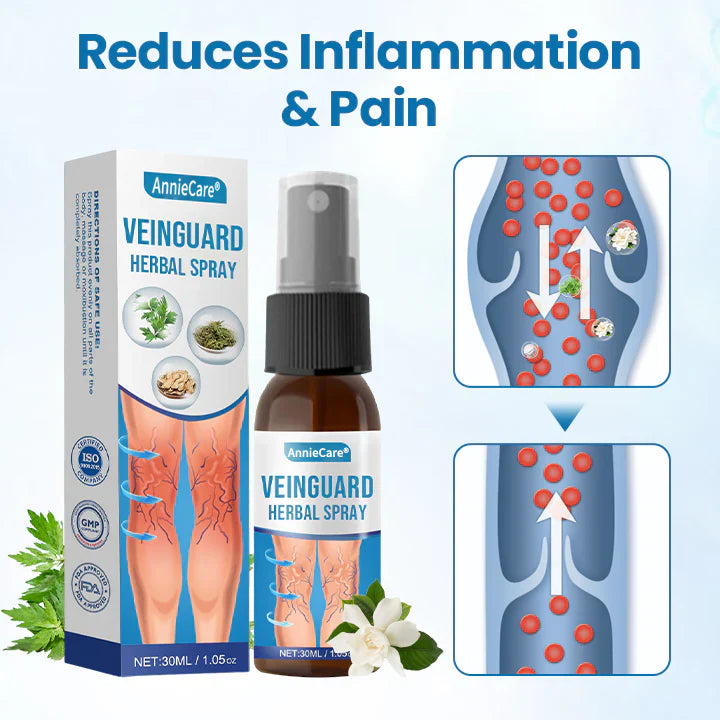 AnnieCare® VeinGuard Herbal Spray ✅ Clinically proven to eliminate varicose veins in just 7 days!