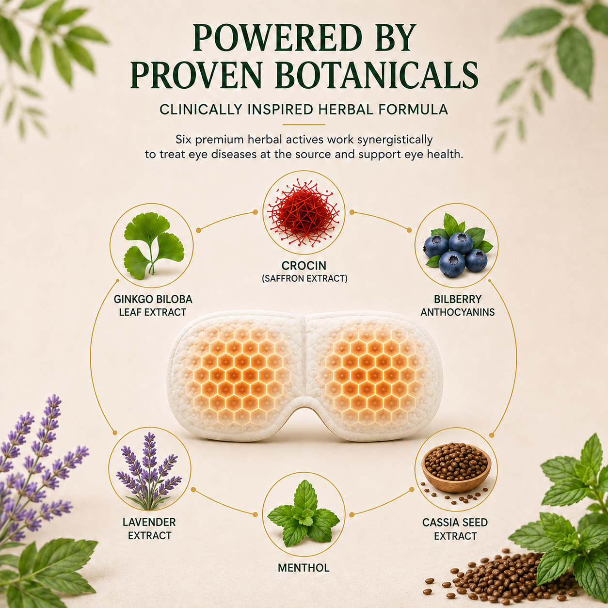 🔥LAST DAY 49% OFF🥇Folivanago® Herbal Miracle Steam Eye Mask.Treatment of eye diseases, sleep disorders, headache relief, and periocular care.