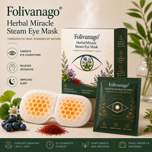 🔥LAST DAY 49% OFF🥇Folivanago® Herbal Miracle Steam Eye Mask.Treatment of eye diseases, sleep disorders, headache relief, and periocular care.
