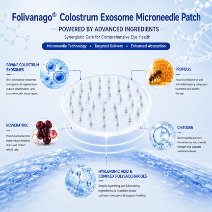 🔥LAST DAY 49% OFF🥇Folivanago® Colostrum Exosome Microneedle Patch.Cures AMD, pink eye, cataracts, glaucoma,etc.