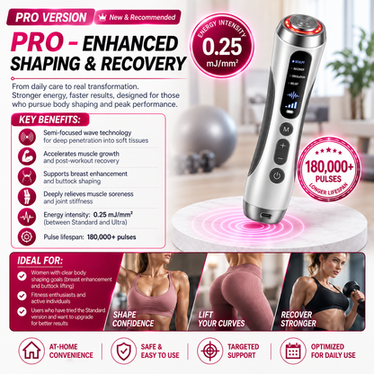 🔥ULTRASONIC SHOCK WAVE BODY REMODELING SYSTEM™——Enhances bust and lifts buttocks. Fuel Muscle Growth.Boost Circulation. Relieve Pain.