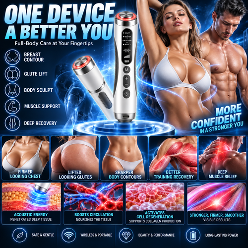 🔥ULTRASONIC SHOCK WAVE BODY REMODELING SYSTEM™——Enhances bust and lifts buttocks. Fuel Muscle Growth.Boost Circulation. Relieve Pain.