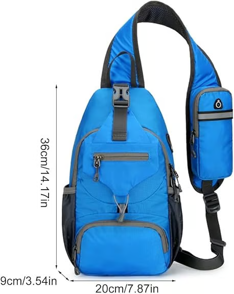 ✨Perfect for Hiking and Traveling✨Packable Small Crossbody Sling Backpack with Side Pouch