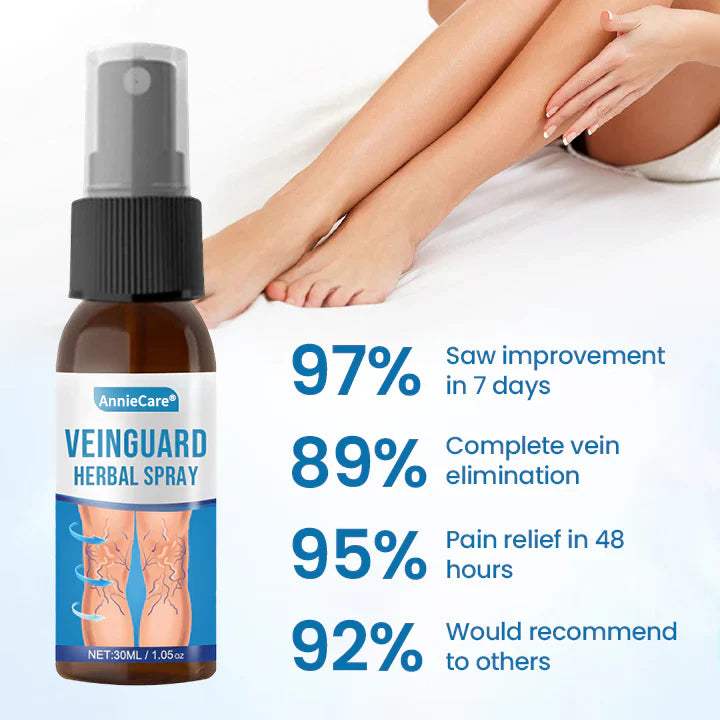 AnnieCare® VeinGuard Herbal Spray ✅ Clinically proven to eliminate varicose veins in just 7 days!